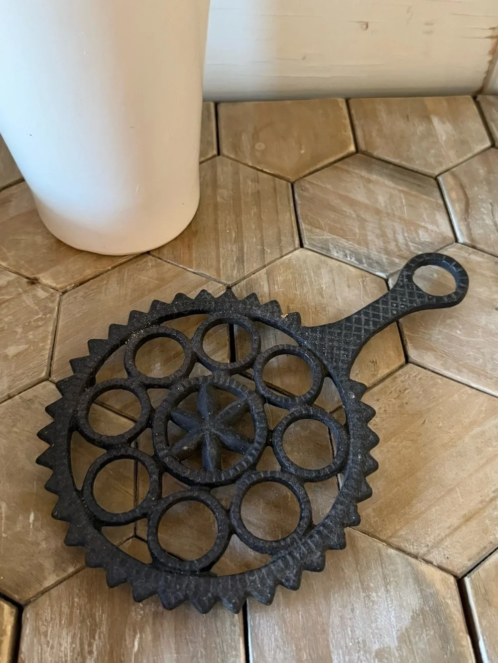Vintage Mid-Century Wilton Trivets,Cast Iron, Pennsylvania Dutch- Set of 2